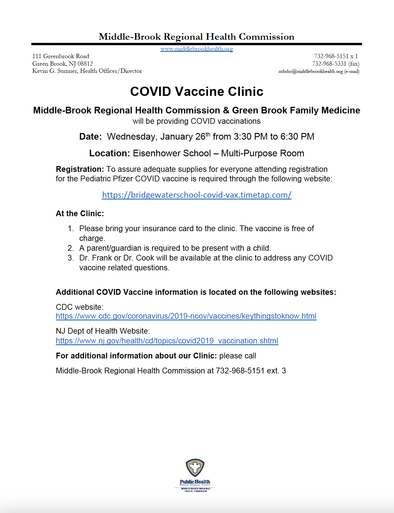 COVID Vaccine Clinic Flyer