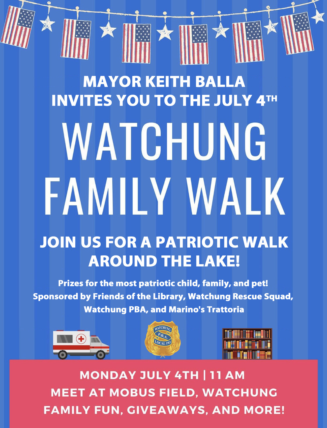 Watchung Family Walk flyer