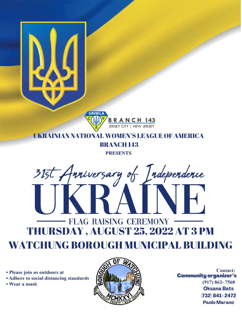 Ukrainian Flag Raising Ceremony Flyer