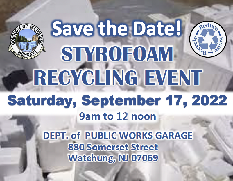 Styrofoam Recycling Event flyer