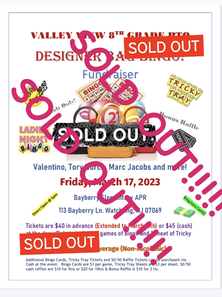 designer bag bingo sold out