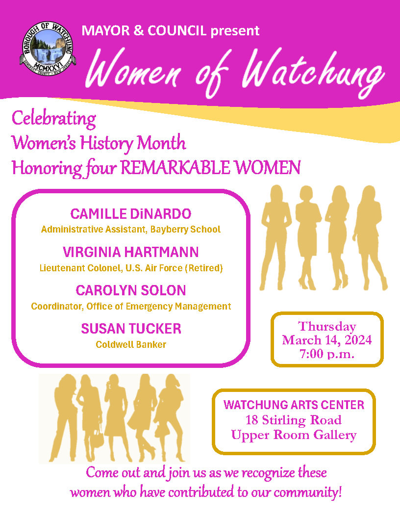 Women of Watchung Event Flyer