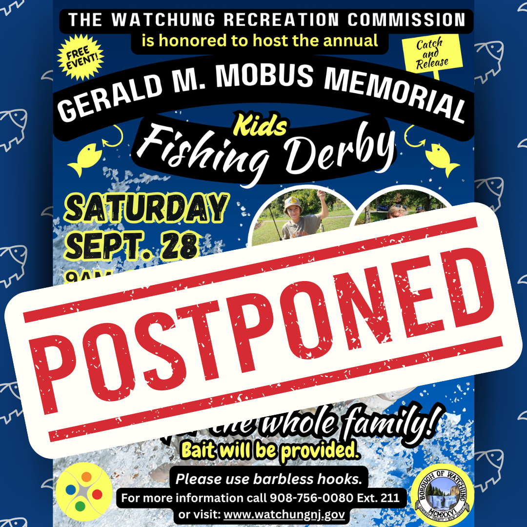 Postponed Fishing Derby flyer.