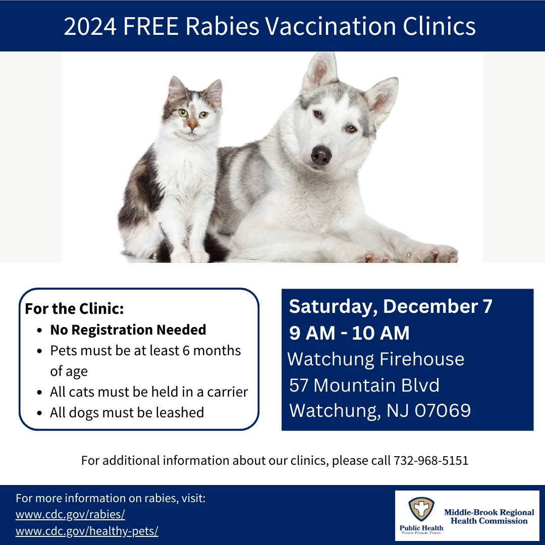 watchung dec 7 rabies clinic flyer. Click to open an OCR scanned PDF version of it.