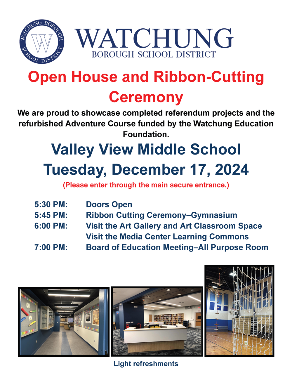 Open House and Ribbon Cutting Flier. Click to open an OCR scanned PDF version of it
