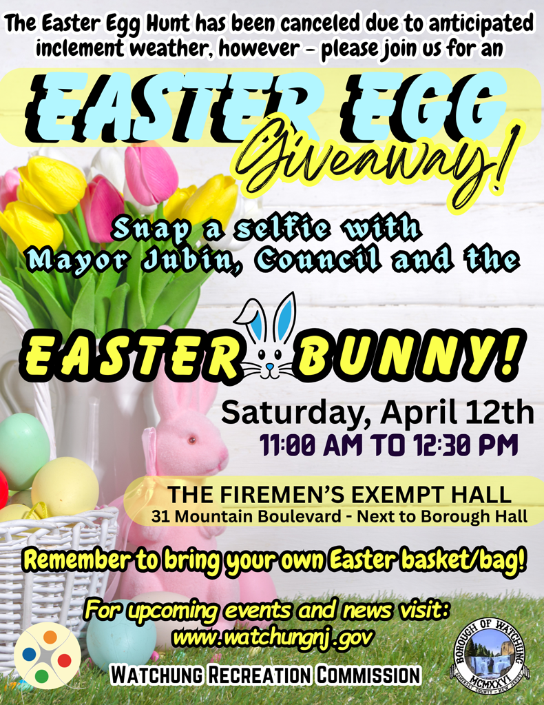 2025 Easter Egg Hunt flyer. Click to open an OCR scanned PDF version of it.